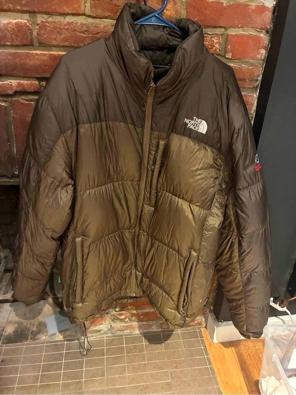 The North Face Men's Two-Tone Brown Puffer Jacket
